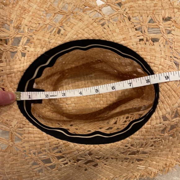 Rag & Bone straw hat with blue ribbon! NWOT - Picture 9 of 11